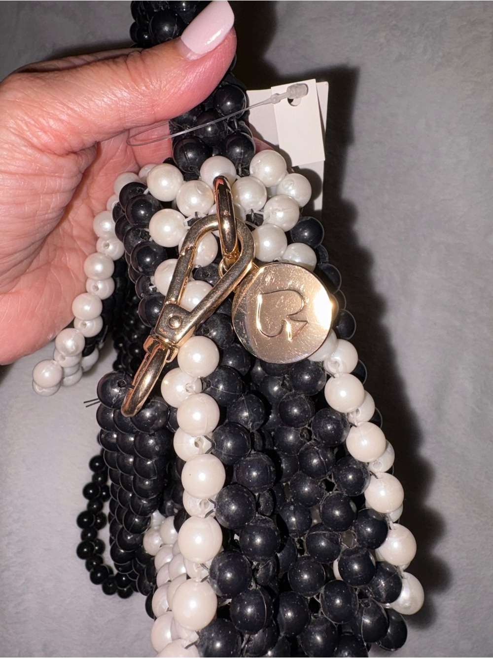 kate spade Black and White Beaded Crossbody Bag - Picture 4 of 7